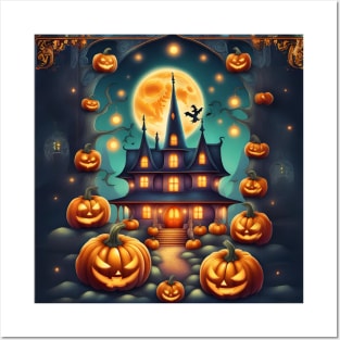 Halloween Mansion Posters and Art